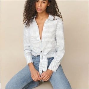 Reformation Linen Button-Up Shirt